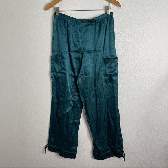 Vintage Victorias Secret Teal Satin Pants Size Medium - Picture 4 of 4